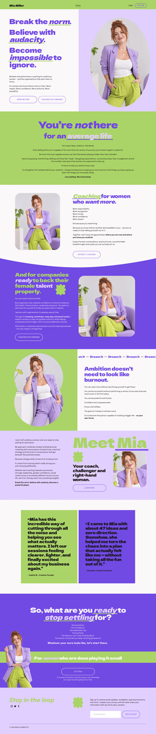 Squarespace Website for Business Coach
