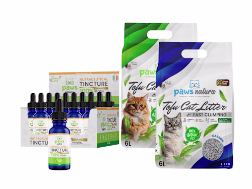 Paws Natura | Logo, Packaging Design, 3D Mockups
