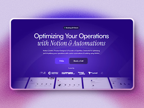 Framer Webpage Design: Operflow