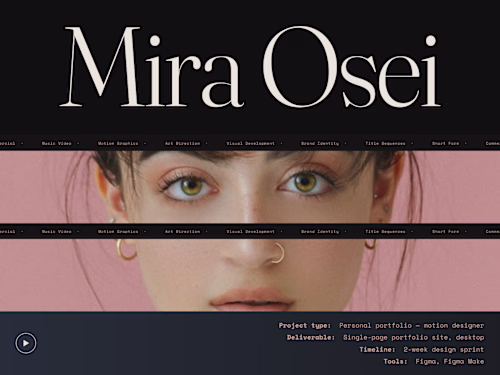 Mira Osei | Motion Designer & Art Director | Portfolio