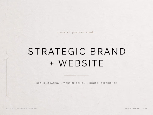 Strategic Brand + Website +