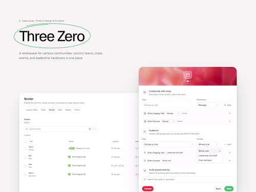 Three Zero: Public events calendar