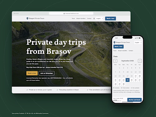 Multilingual booking site for a