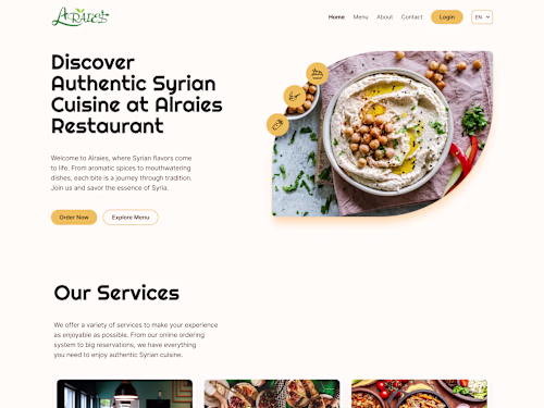 Alraies Restaurant Website
