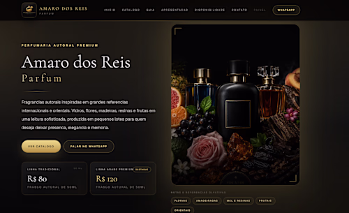 Amaro dos Reis Parfum — Brand Website & Digital Catalog