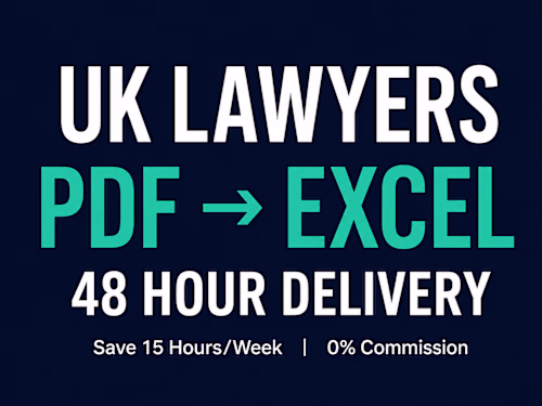 Law Firm Data Entry Expert