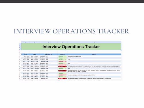 Interview Operations Tracker