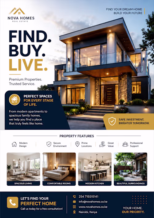 Nova Homes — Real Estate Marketing Flyer