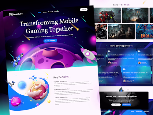 Luna Studio Landing Page 