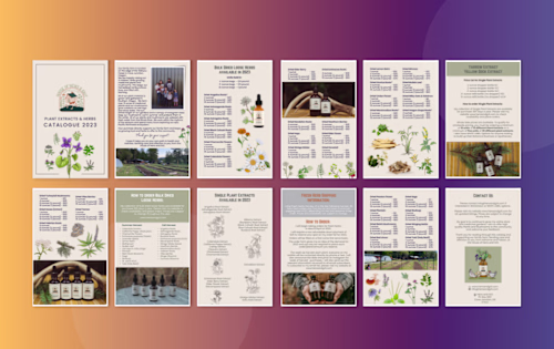 Designed a professional product catalogue