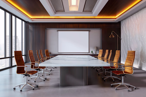 Executive Boardroom with White Quartzite
