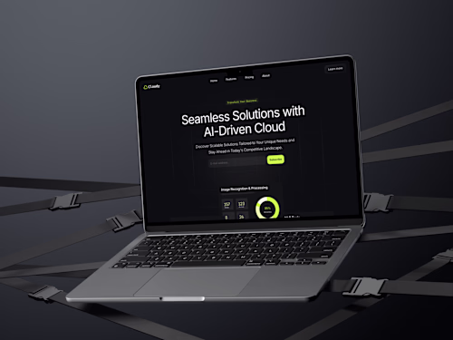 Cloudy Landing Page Design