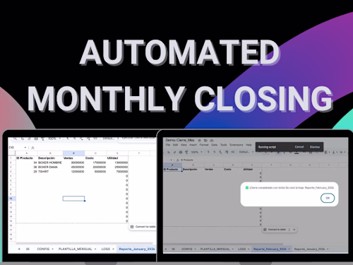 Automated Monthly Closing System in Google Sheets