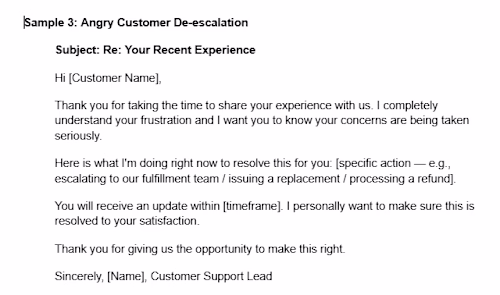 Angry Customer De-escalation