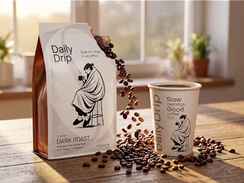Daily Drip - Coffee Brand Identity & Packaging Design