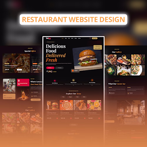 LuxBite Restaurant Website Design