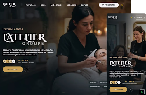 L'ATELIER Beauty Salon | Premium Salon & Spa Website