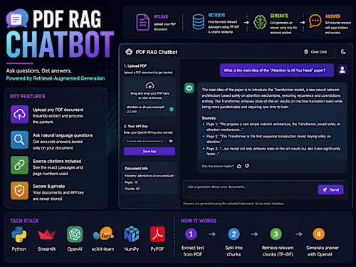 AI-powered PDF question-answering application that