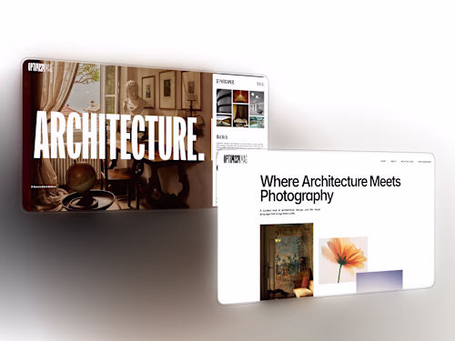 🔥 Website for an architectural photography studio, built in...