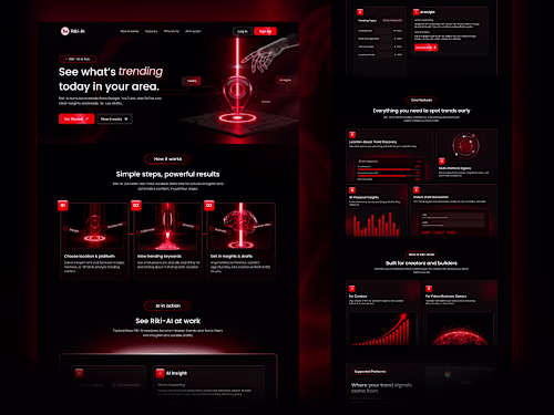 Riki AI - AI-Powered Marketing Platform Landing Page Design