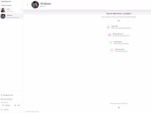 Full-stack AI companion platform built