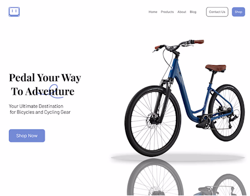 Bicycle Website Landing Page | Behance