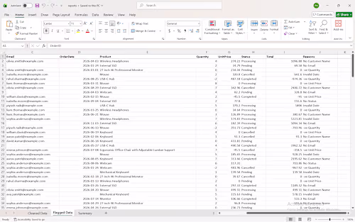 CSV Data Cleaner & Excel