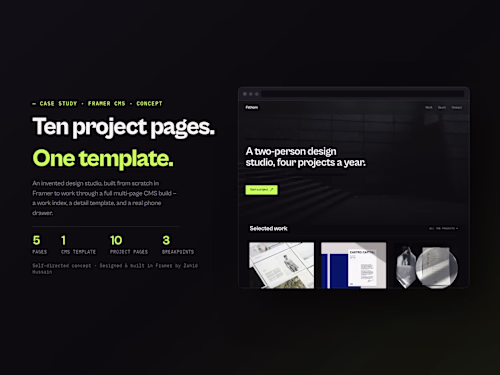 Fathom — Framer studio site (concept)