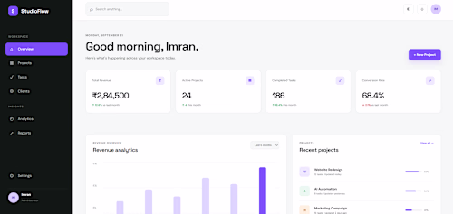 "SaaS Dashboard Concept"
A modern SaaS