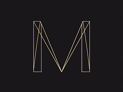 Luxury M Letter Logo - Minimal Gold Line Concept