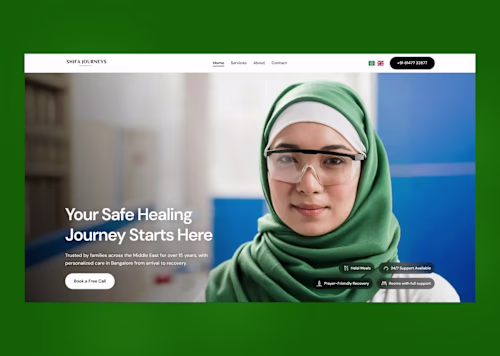 Medical Tour Website Design for Shifa Journeys