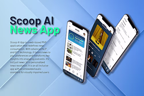 Scoop AI News App UI/UX/Audio UX