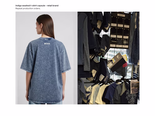 Indigo washed t-shirt capsule -