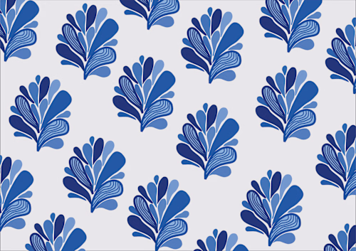 A contemporary botanical surface pattern
