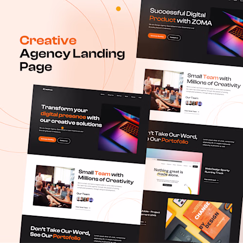 Landing Page UI Design - Creative Agency 