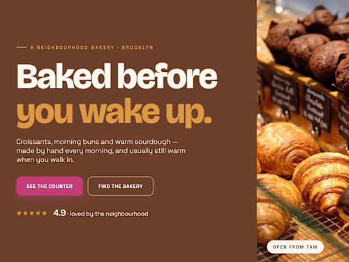 Modern Bakery Website
Designed and developed
