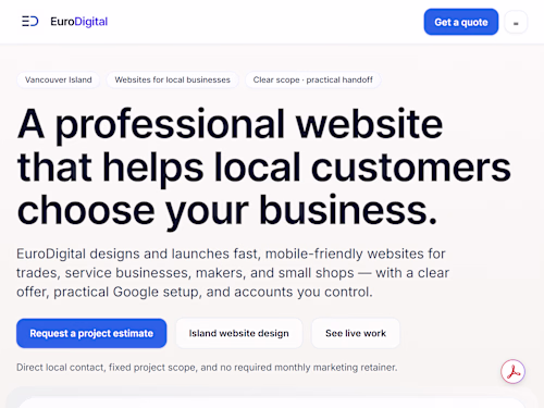 EuroDigital — Web Development Studio & Portfolio