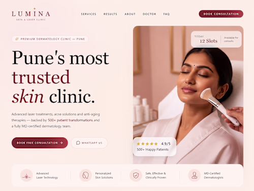 Designed a premium dermatology clinic