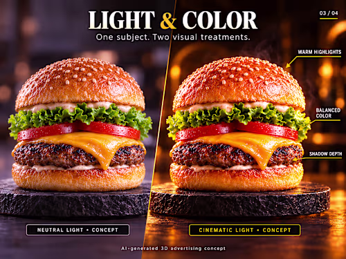A premium food advertising concept