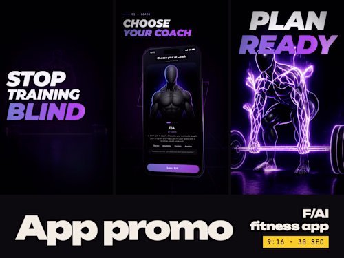 App Promo Video for F/AI, an AI Fitness Coach (9:16)