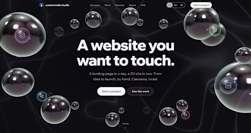 customweb studio — my own studio site in three languages