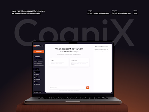 CogniX | Redesign for AI knowledge platform