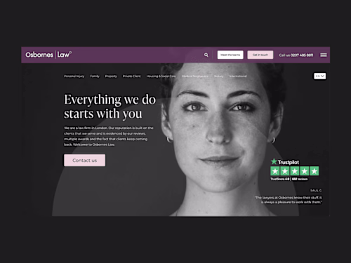 Osbornes Law Website design