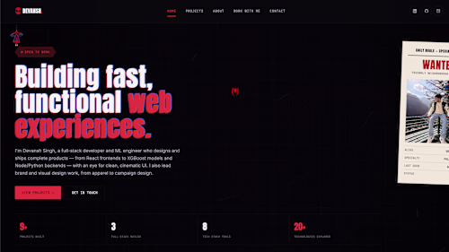 Personal Portfolio — Homepage