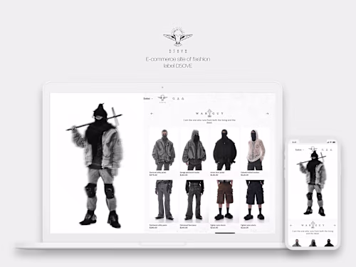D5OVE | a fashion label's ECommerce site built on Shopify
