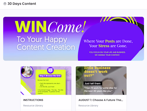 A ready-to-use social media content