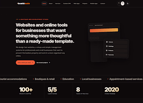 Bombinate – Custom Websites &