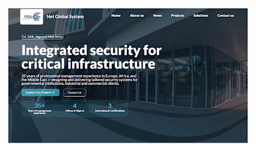 Developed a professional corporate website