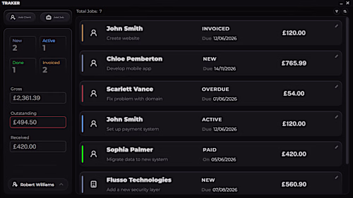 Designed and developed Flusso Tracker,