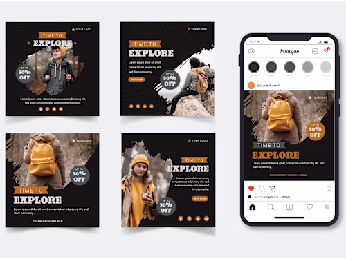 I will design social media posts graphics for facebook, instagra